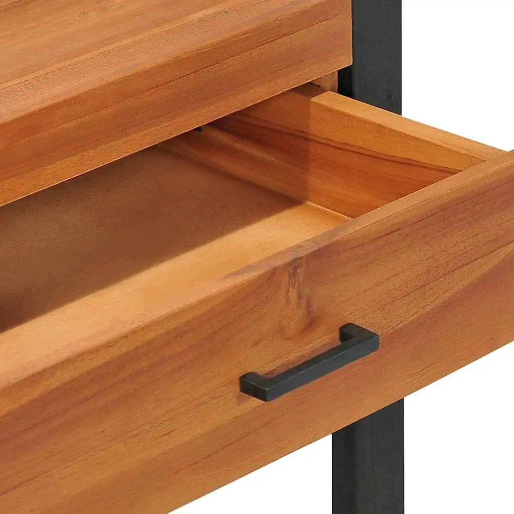 Wooden Desk with 2 Drawers 100x40x75 cm in Brown
