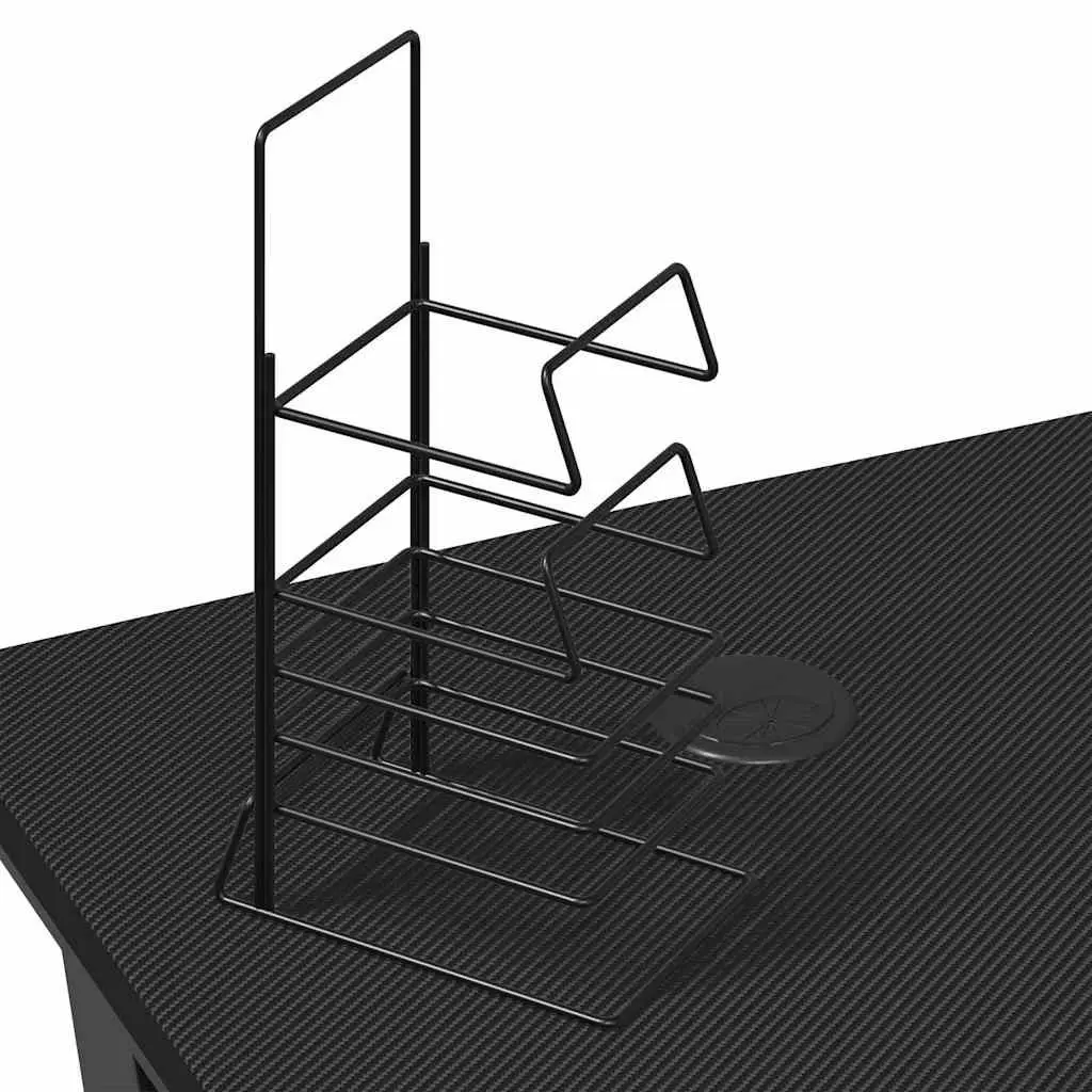 Gaming Desk Y Shape Legs Black 90x60x75cm Iron Frame