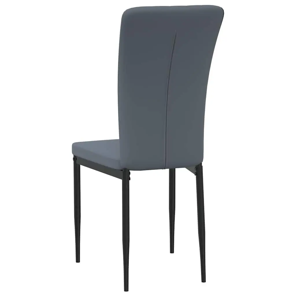 Dining Chairs Set of 4 Grey Velvet Kitchen Seat Padded Backrest Sturdy Frame