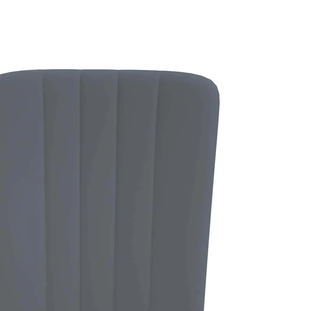 Dining Chairs Set of 4 Grey Velvet Kitchen Seat Padded Backrest Sturdy Frame