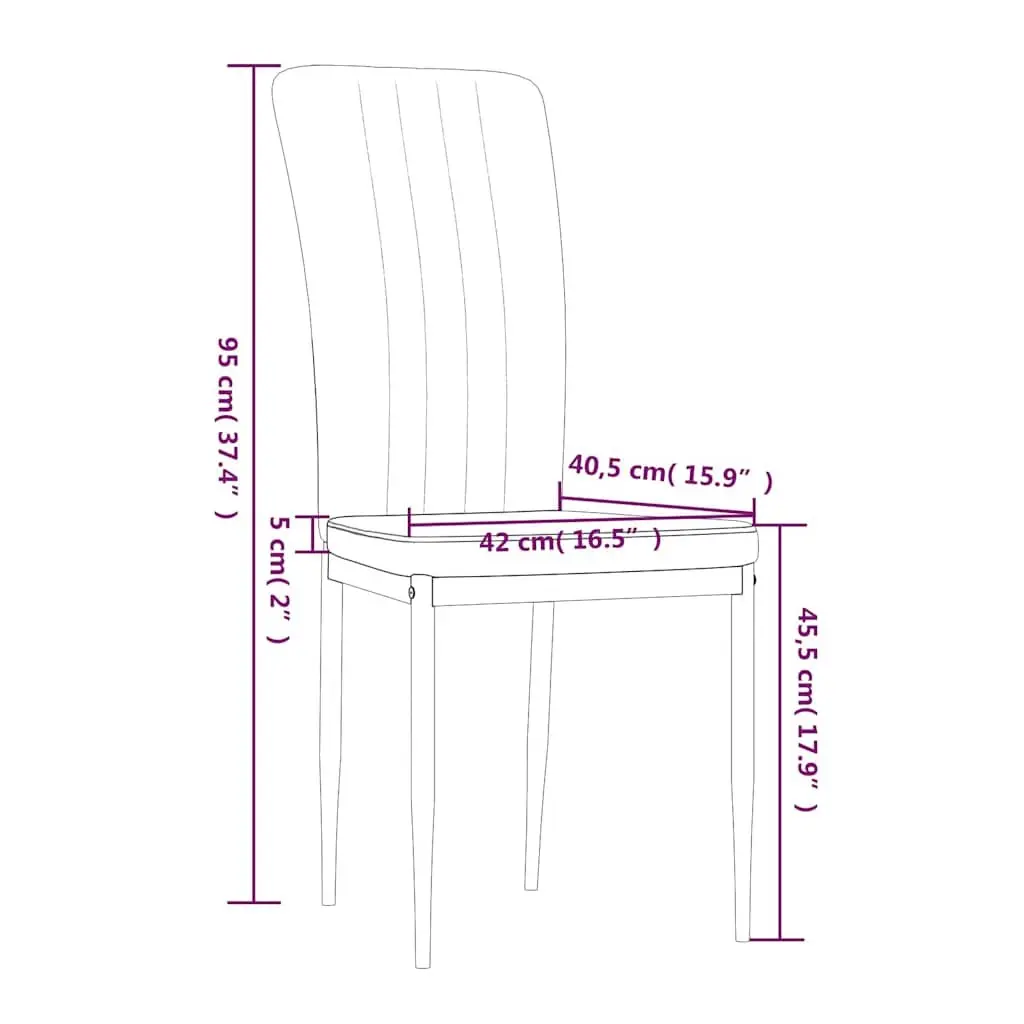 Dining Chairs Set of 4 Grey Velvet Kitchen Seat Padded Backrest Sturdy Frame