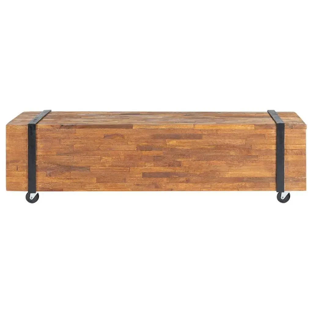 Solid Teak Wood TV Stand for Living Room Storage