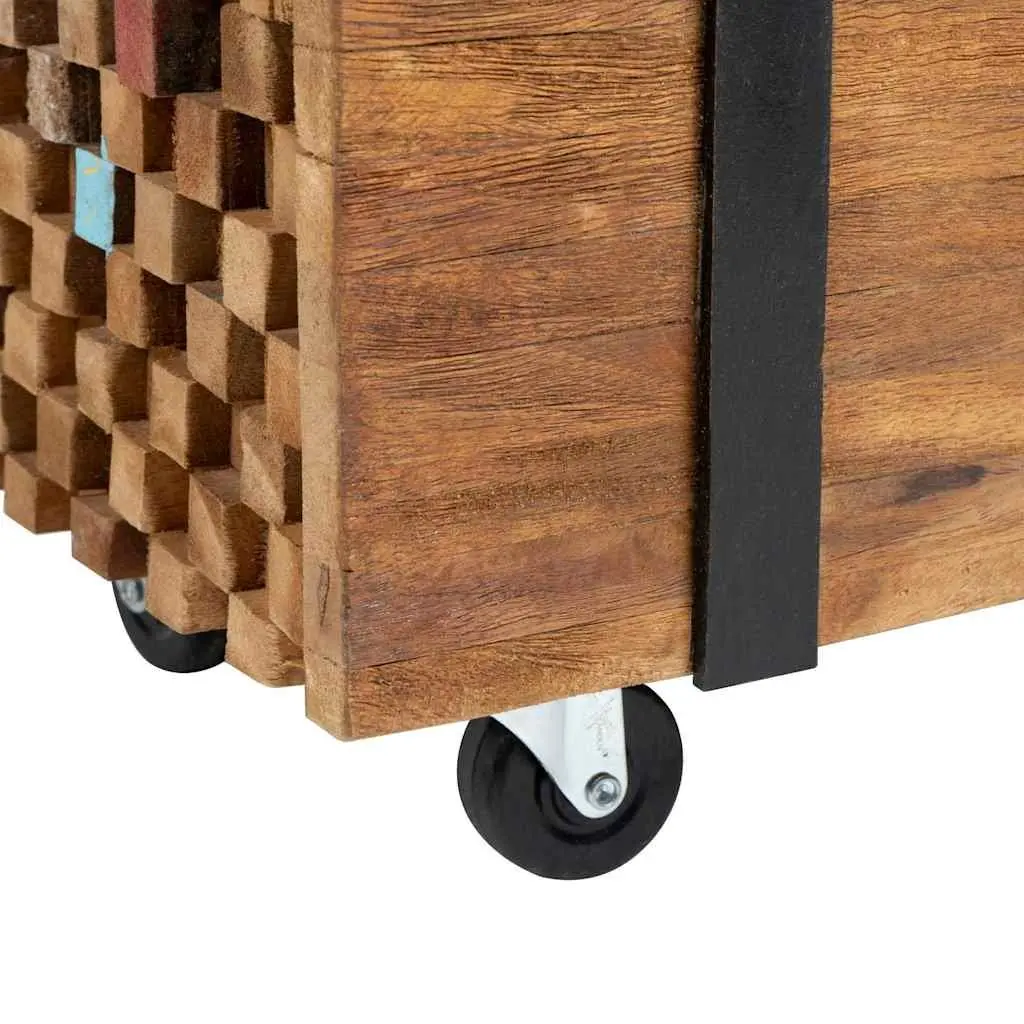 Solid Teak Wood TV Stand for Living Room Storage
