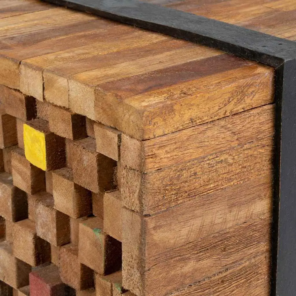 Solid Teak Wood TV Stand for Living Room Storage