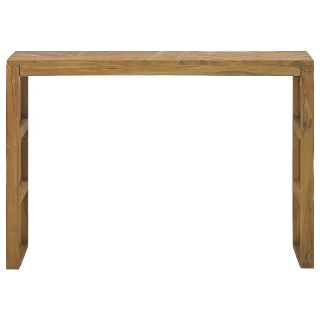 Teak Wood Console Table 110x35x75cm Rustic Style Accent Sideboard for Living Room