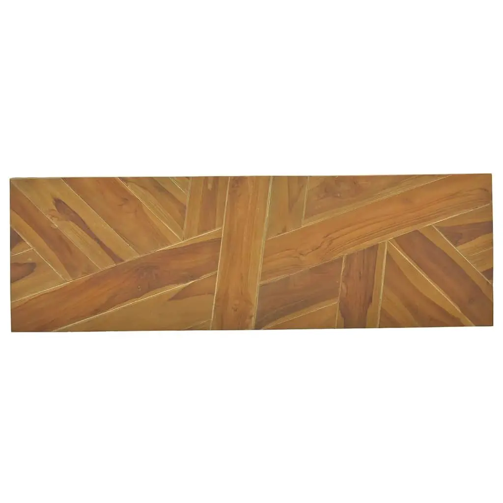 Teak Wood Console Table 110x35x75cm Rustic Style Accent Sideboard for Living Room
