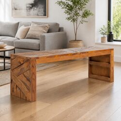 Solid Teak Wood TV Stand 110x60x38 cm for Living Rooms