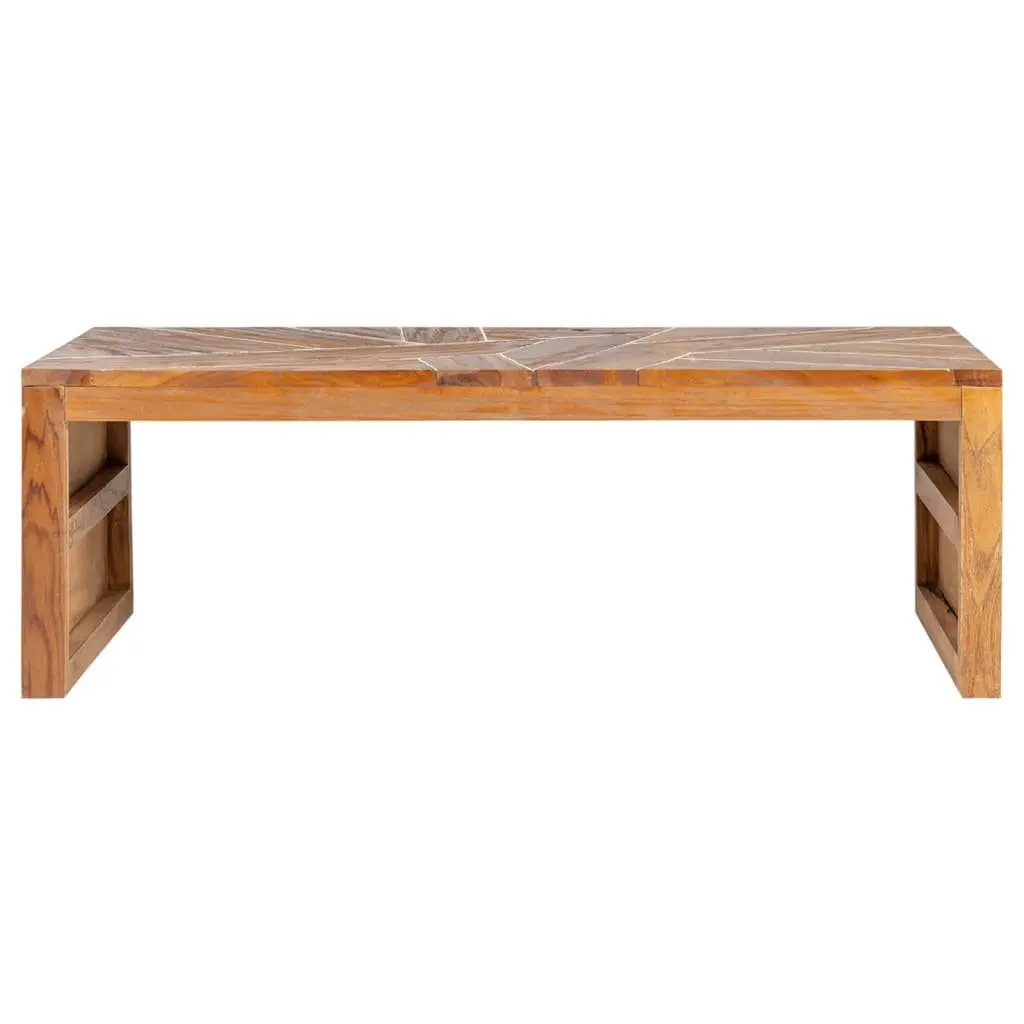 TV Stand Solid Teak Wood Brown 110x60x38 cm Natural Wood Texture 3D Legs