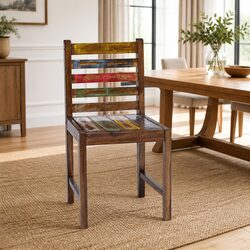 Vintage-Style Dining Chairs 2 pcs Handmade Reclaimed Wood