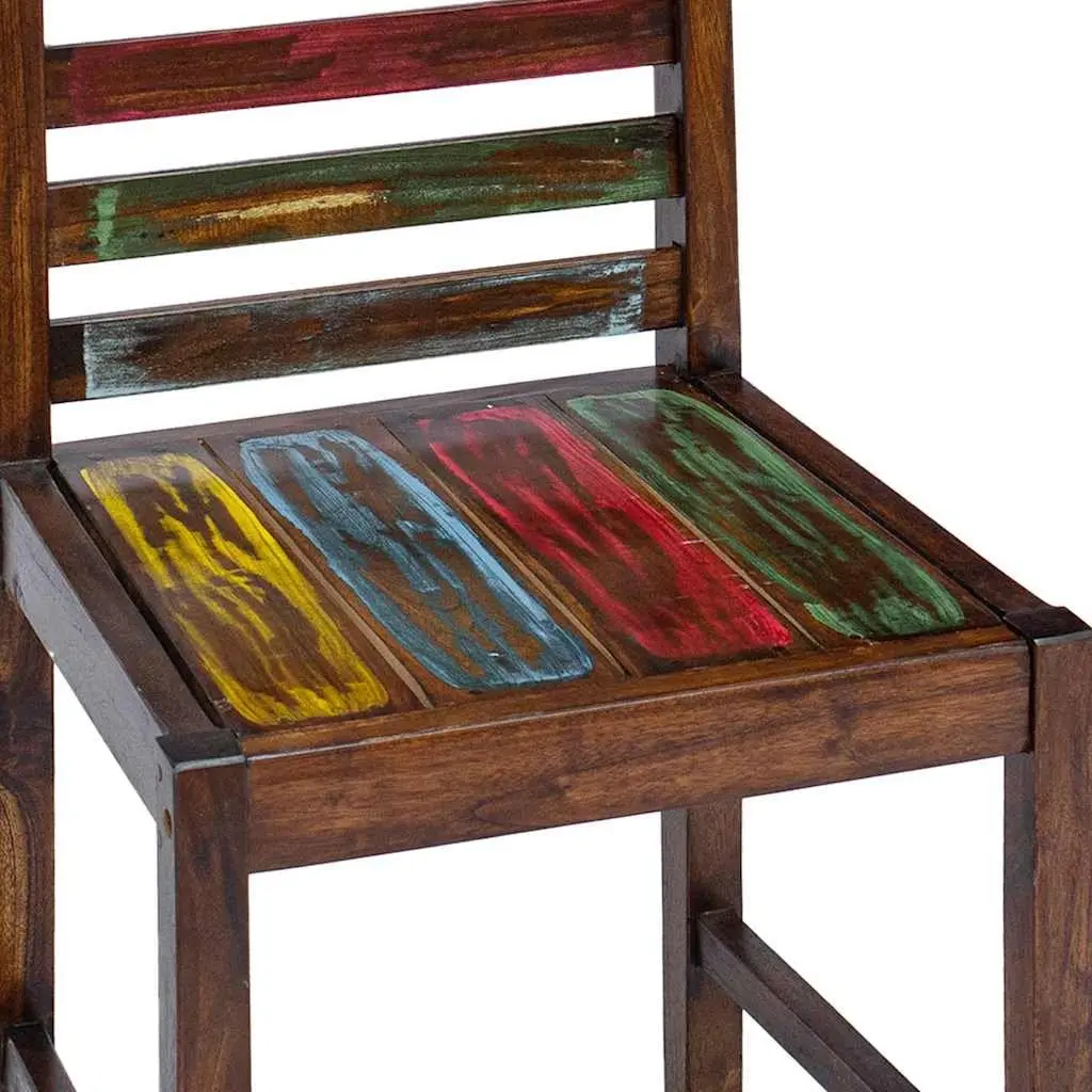 Vintage-Style Dining Chairs 2 pcs Handmade Reclaimed Wood