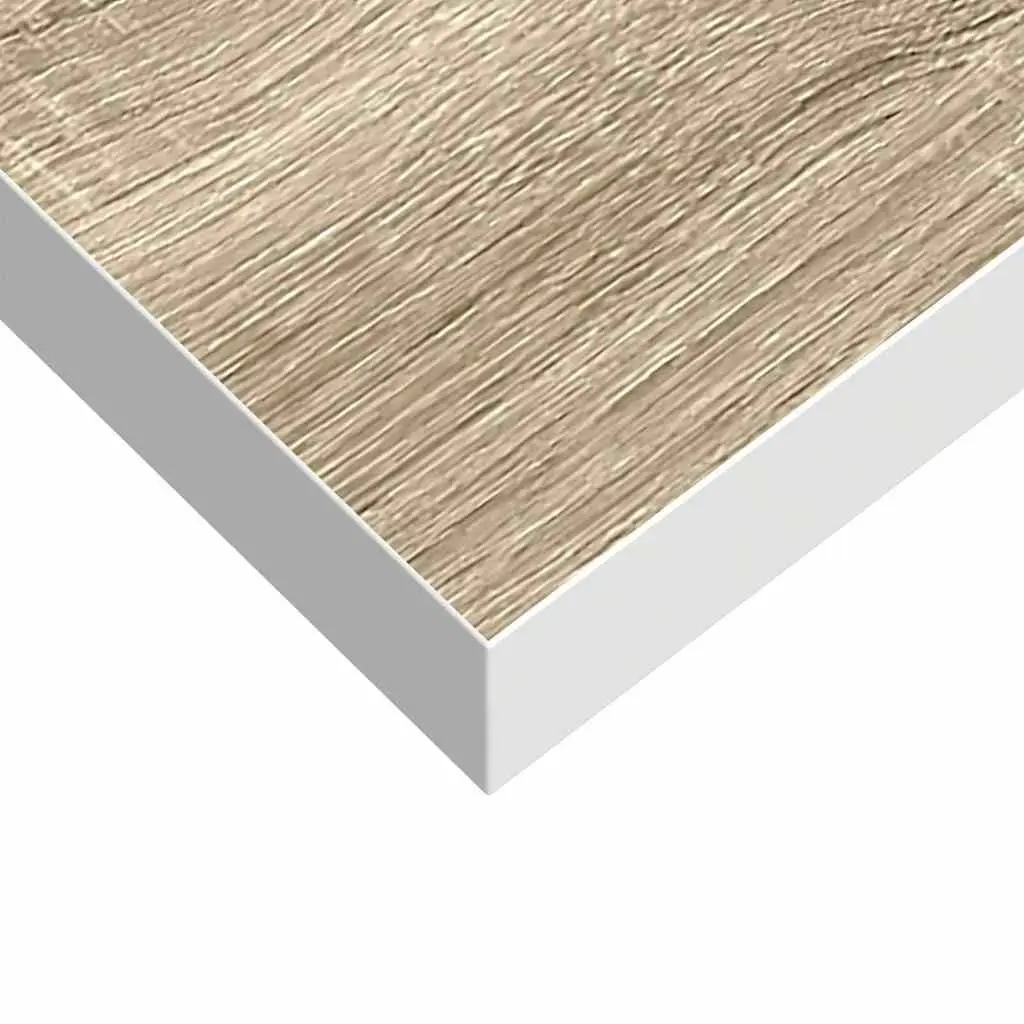 Floating Wall Shelves Oak White 60x23.5cm MDF 2 Piece