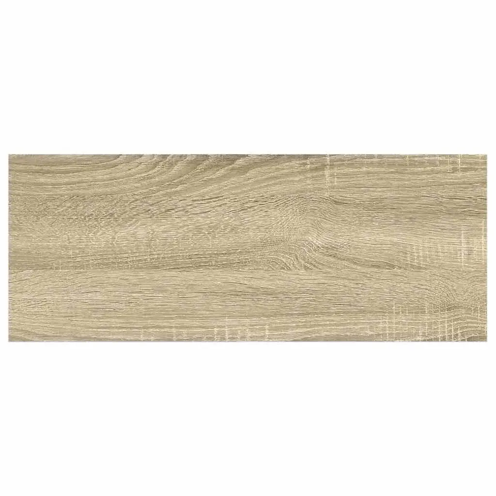 Floating Wall Shelves Oak White 60x23.5cm MDF 2 Piece