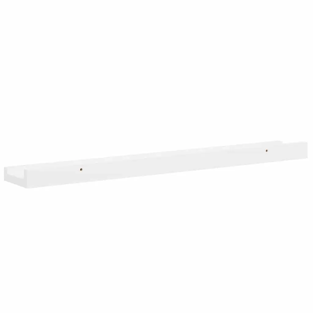 Wall Shelves High Gloss White 60x9x3 cm MDF Floating Storage Display Shelving 2 Piece