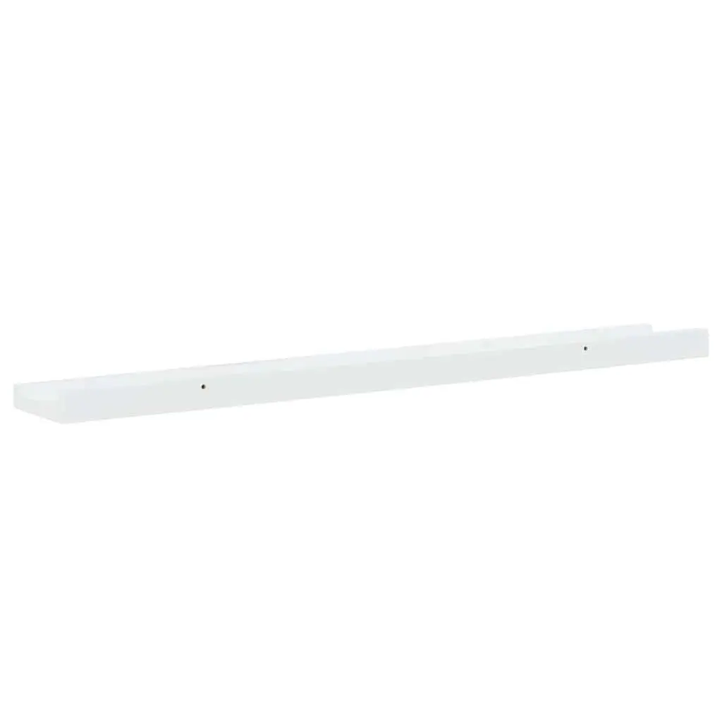 Wall Shelves High Gloss White 80 x 9 x 3 cm MDF 2 Piece Floating Storage Display Unit