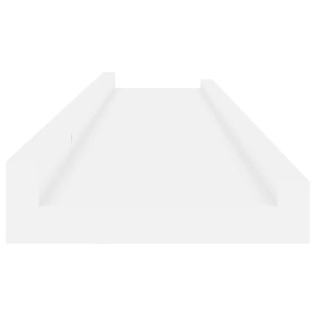 Wall Shelves High Gloss White 80 x 9 x 3 cm MDF 2 Piece Floating Storage Display Unit