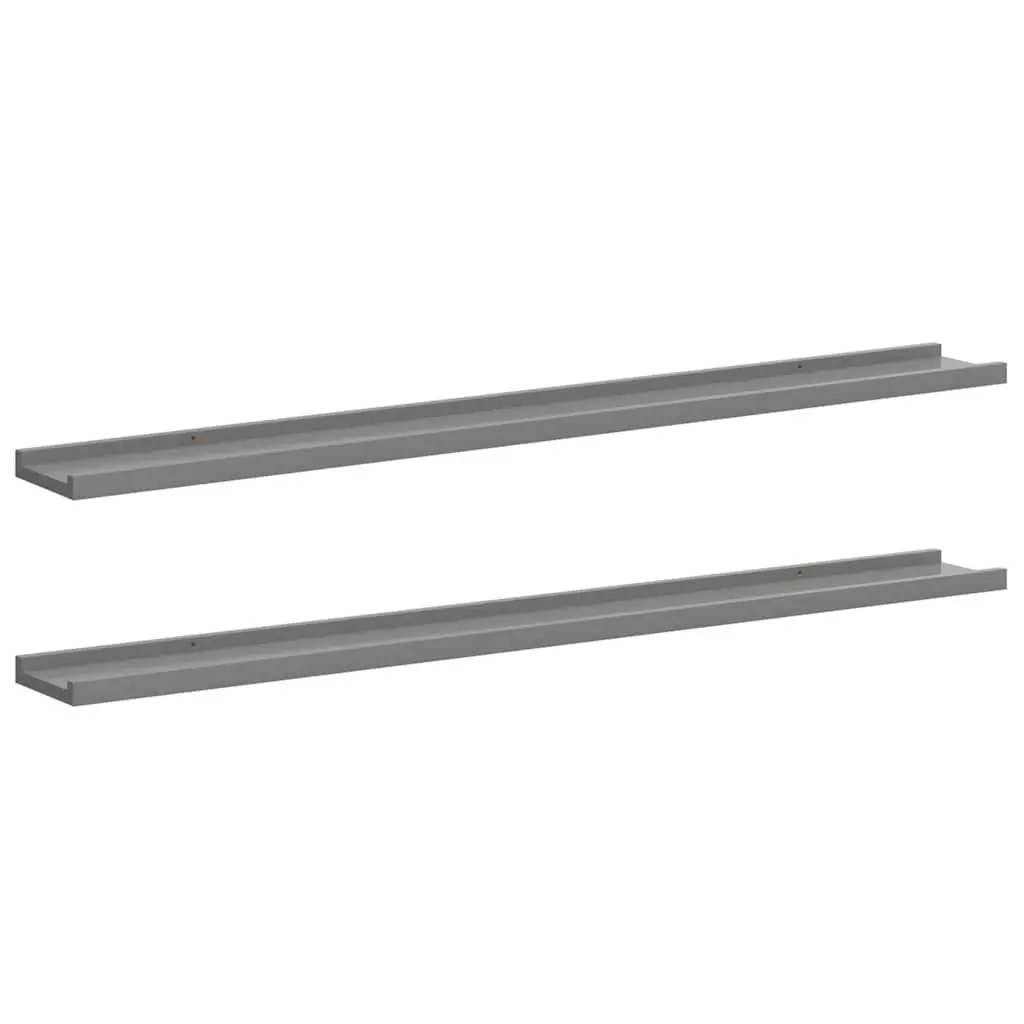 Wall Shelves Grey 100x9x3 cm MDF Floating Shelving Unit