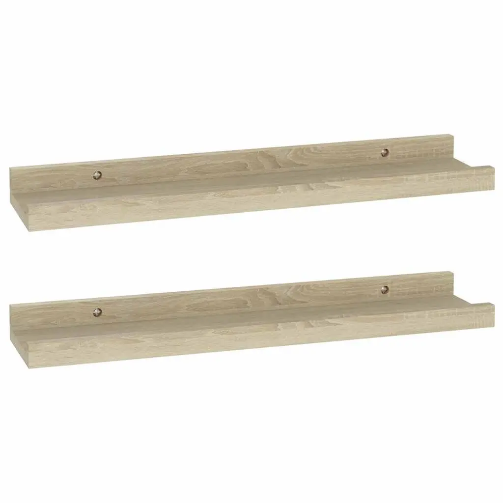 Wall Shelves Sonoma Oak Floating Storage Shelving 40 x 9 x 3 cm MDF