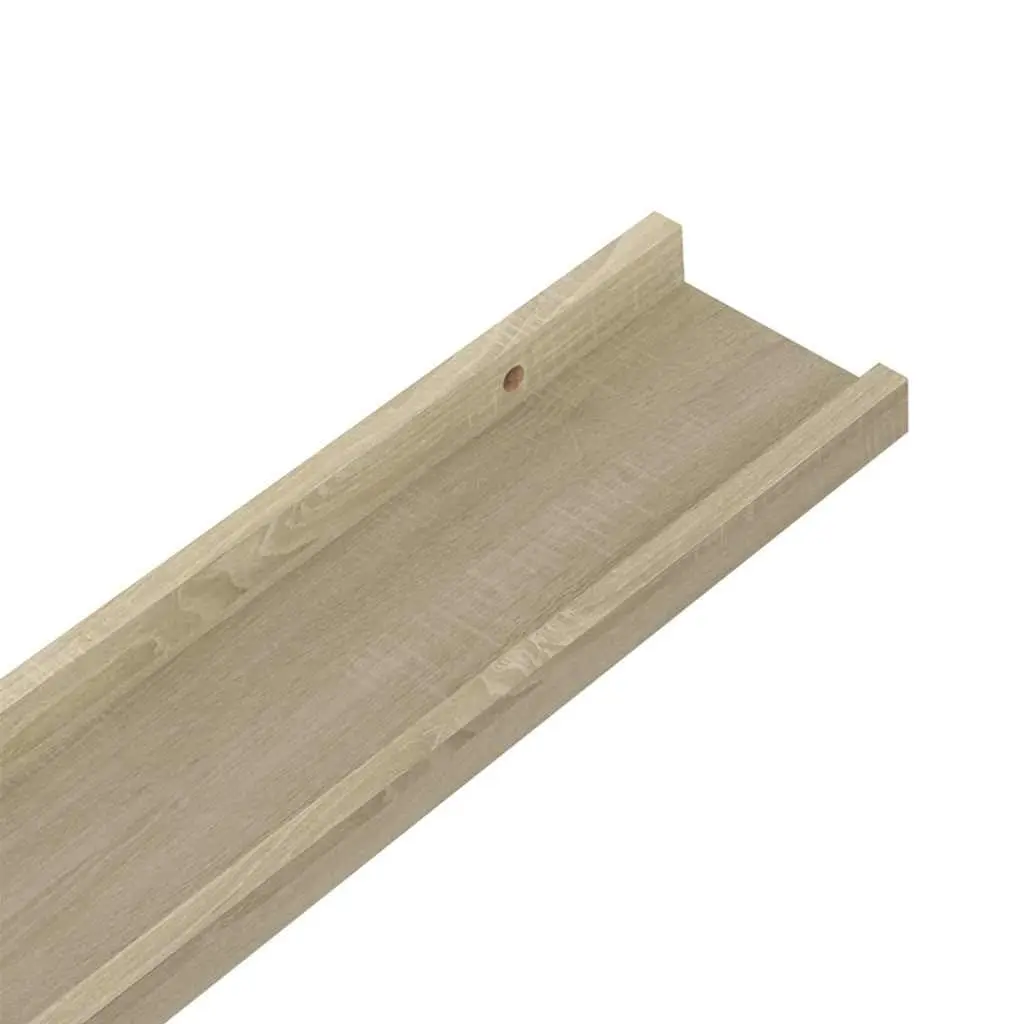 Wall Shelves Sonoma Oak Floating Storage Shelving 40 x 9 x 3 cm MDF