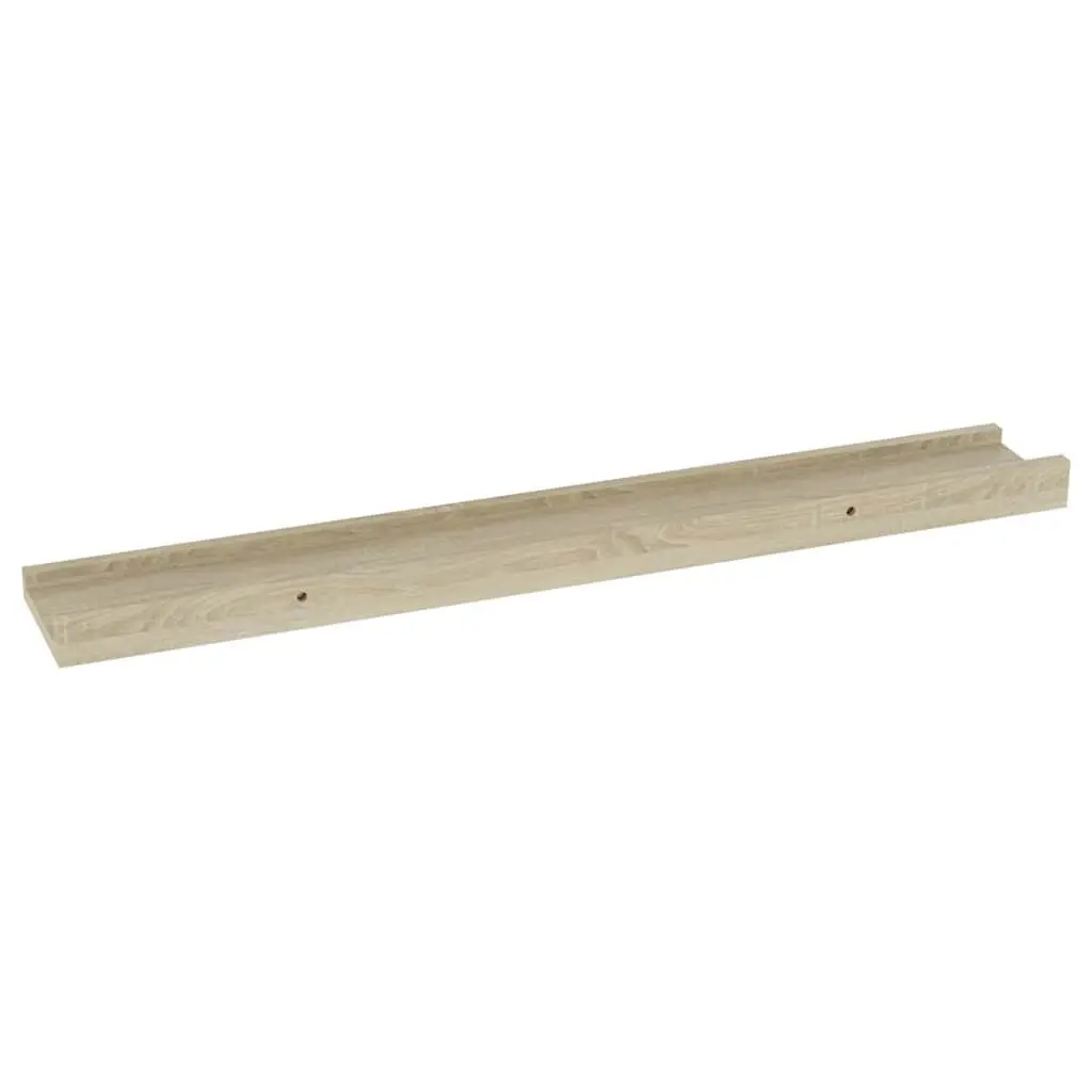 Wall Shelves Brown Sonoma Oak 60x9x3 cm MDF Storage Shelving Display Ledges 2 Piece