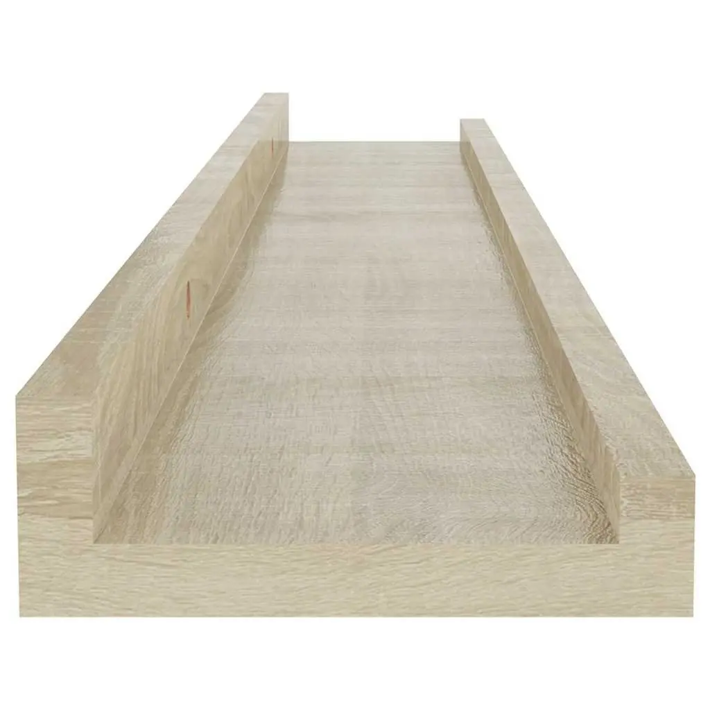 Wall Shelves Brown Sonoma Oak 60x9x3 cm MDF Storage Shelving Display Ledges 2 Piece