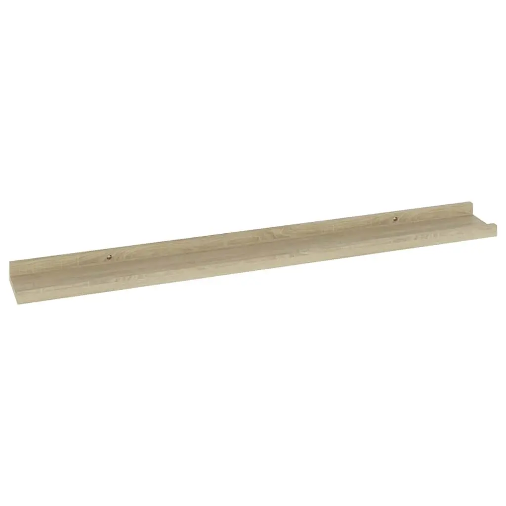 Wall Shelves Floating Brown 80x9x3 cm MDF 2 Piece