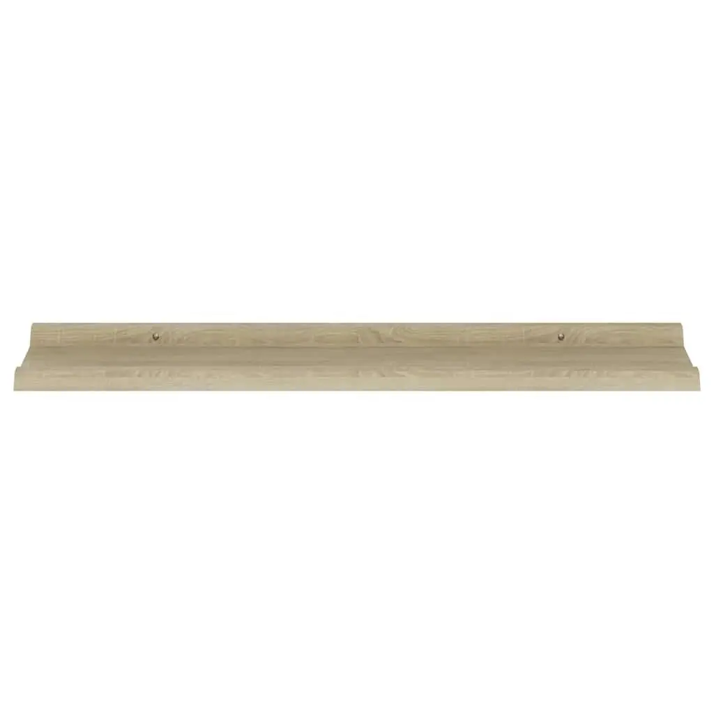 Wall Shelves Floating Brown 80x9x3 cm MDF 2 Piece