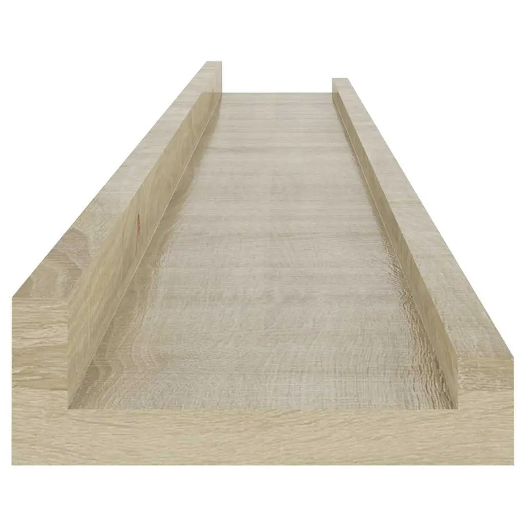 Wall Shelves Floating Brown 80x9x3 cm MDF 2 Piece