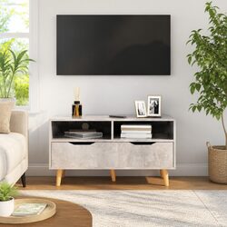Concrete Grey TV Cabinet for Cozy Living Spaces