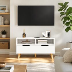 Stylish White High Gloss TV Cabinet for Living Spaces