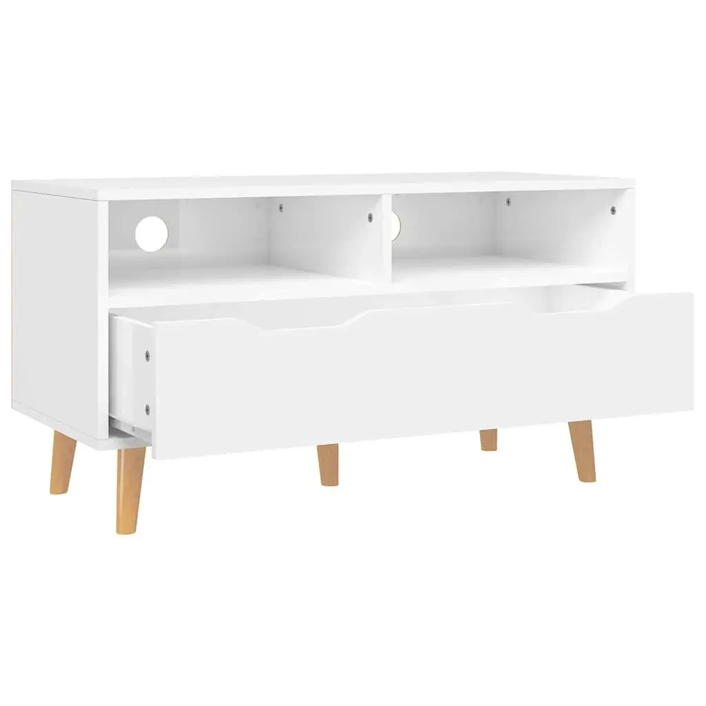 White High Gloss TV Cabinet for Living Spaces