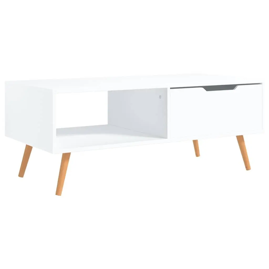 White Engineered Wood Coffee Table for Living Rooms