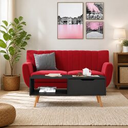 Grey Engineered Wood Coffee Table 100x49.5x43cm