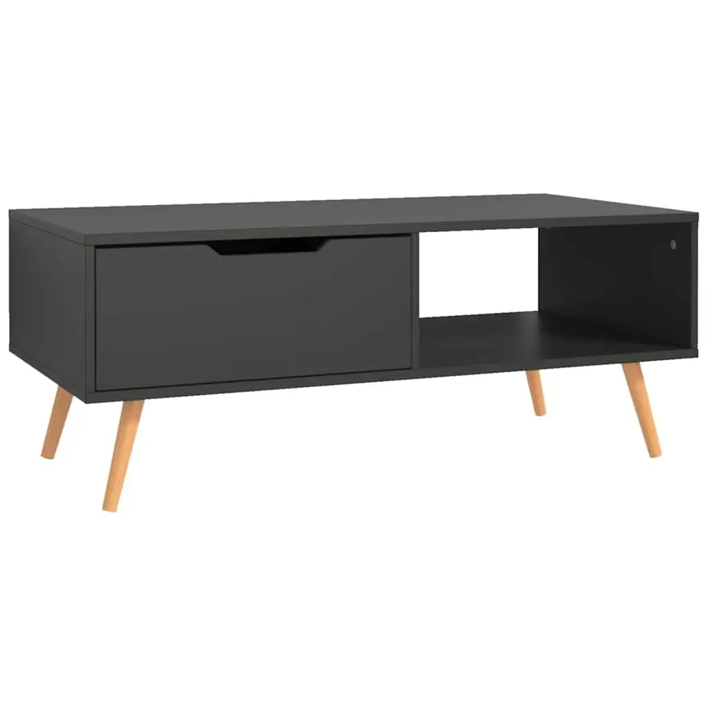 Grey Engineered Wood Coffee Table 100x49.5x43cm
