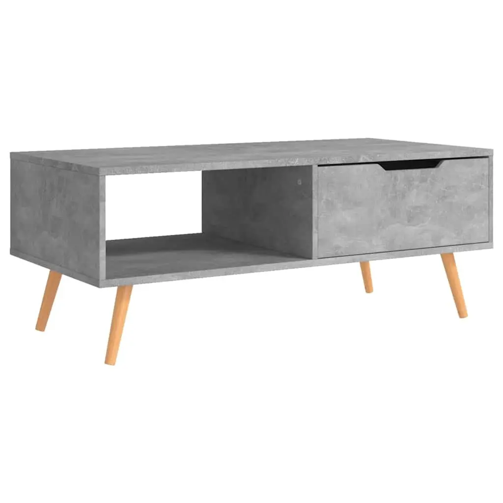 Coffee Table Grey Engineered Wood Living Room Furniture Accent Side Table Decor