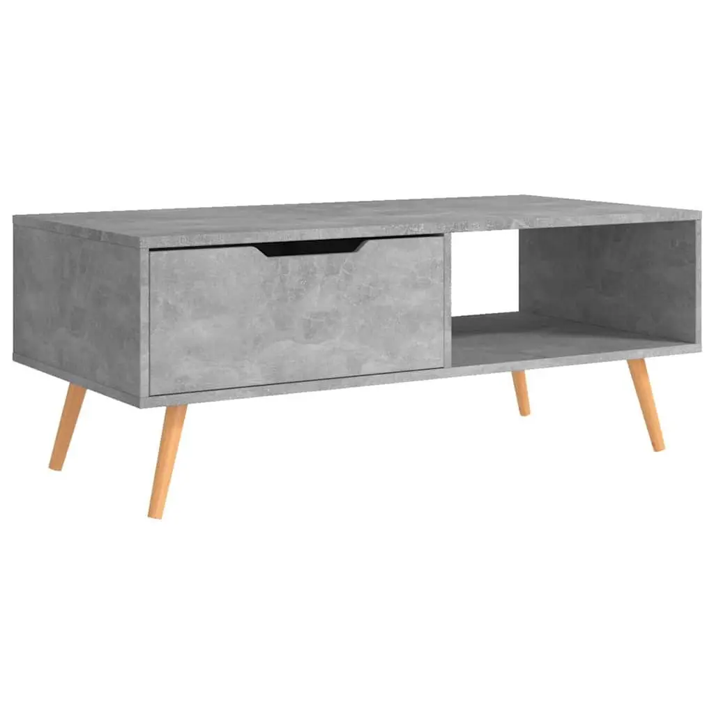 Coffee Table Grey Engineered Wood Living Room Furniture Accent Side Table Decor