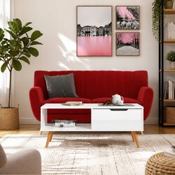 Elegant High Gloss White Coffee Table for Modern Living Rooms