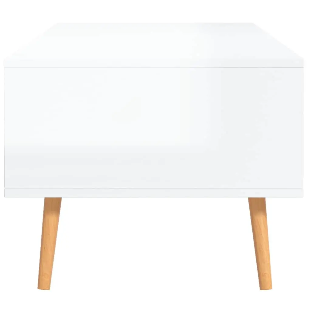 Coffee Table High Gloss White 100 x 49.5 x 43 cm Engineered Wood