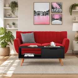 Elegant High Gloss Black Coffee Table for Living Room