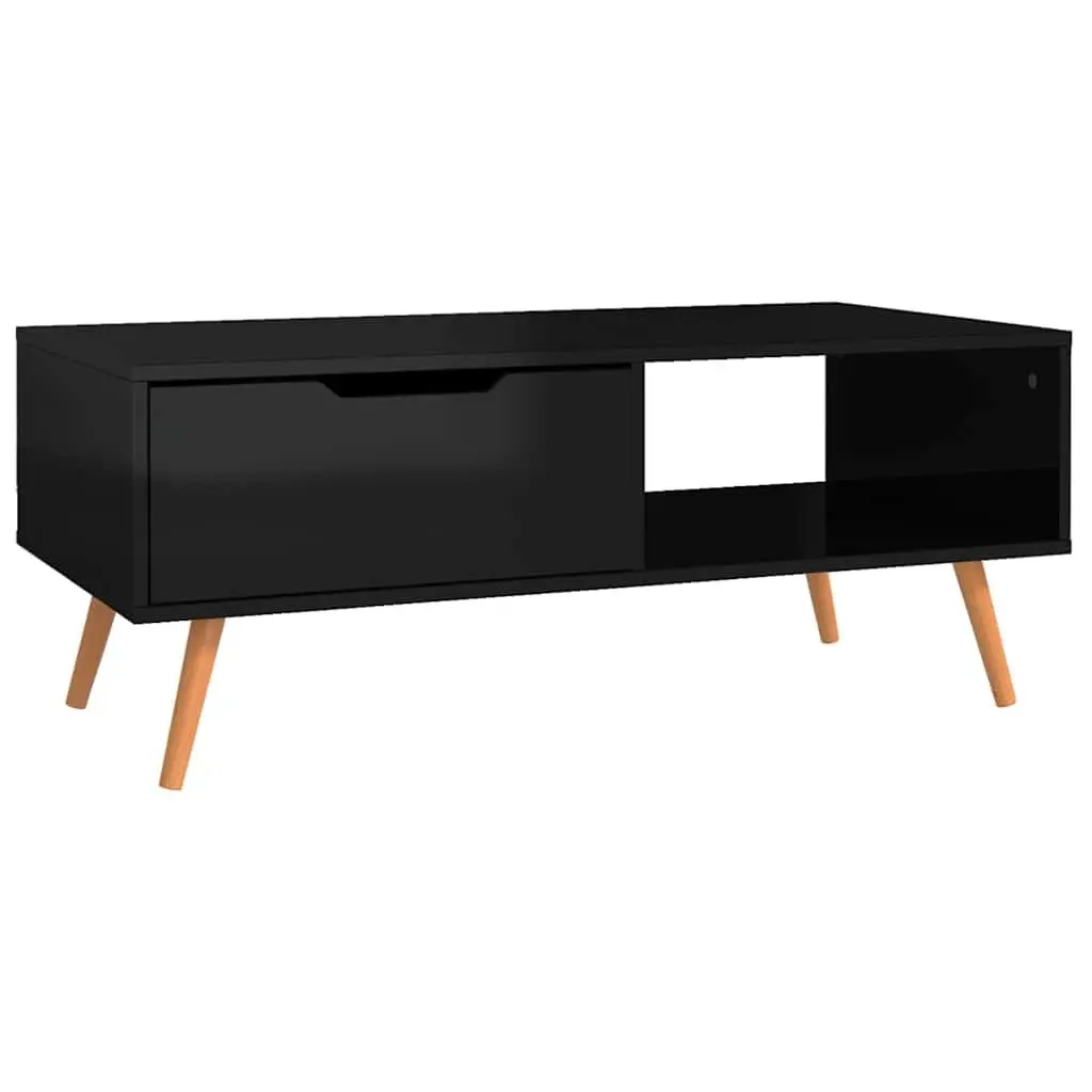 High Gloss Black Coffee Table for Living Room