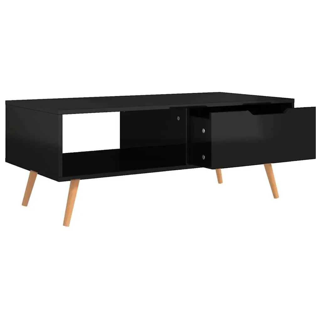 High Gloss Black Coffee Table for Living Room