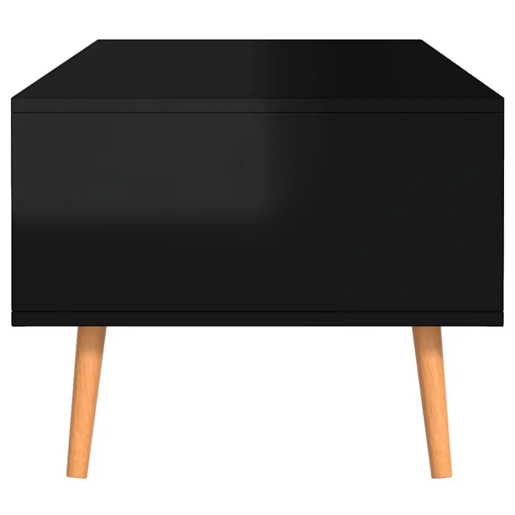 High Gloss Black Coffee Table for Living Room