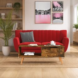 Brown Engineered Wood Coffee Table for Living Rooms