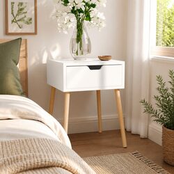White Bedside Cabinet 40x40x56cm for Everyday Use