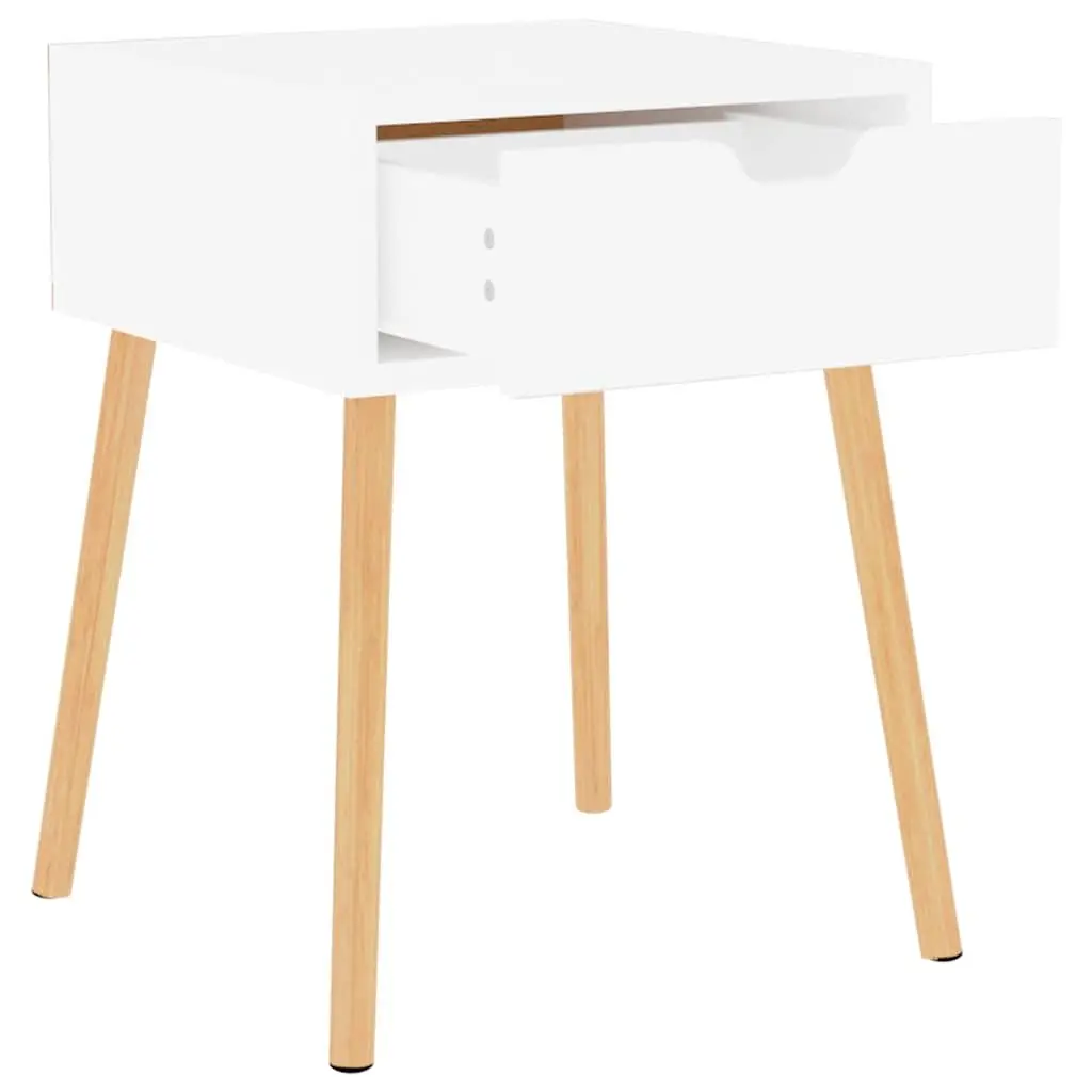 Bedside Cabinet White 40x40x56cm Engineered Wood Nightstand