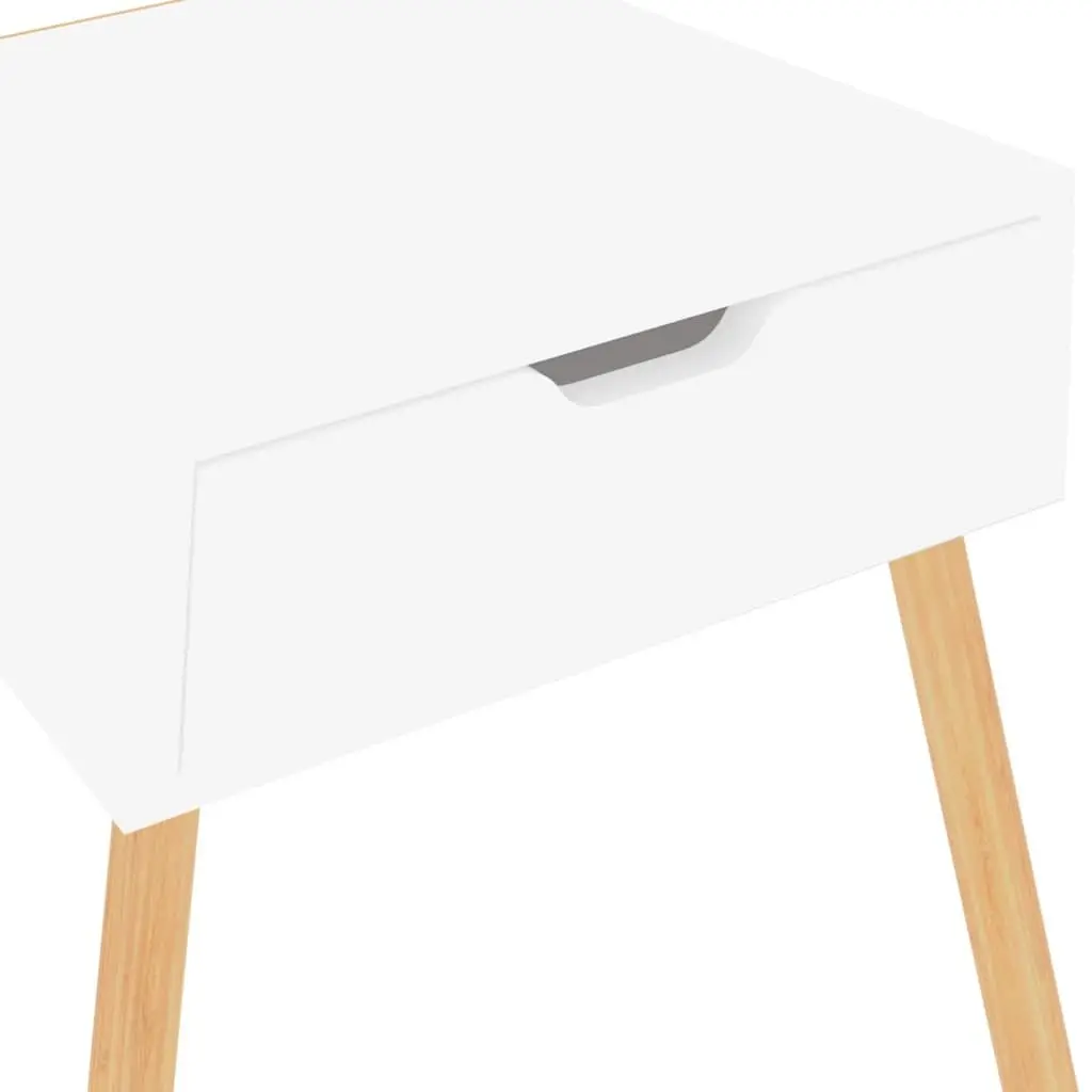 Bedside Cabinet White 40x40x56cm Engineered Wood Nightstand