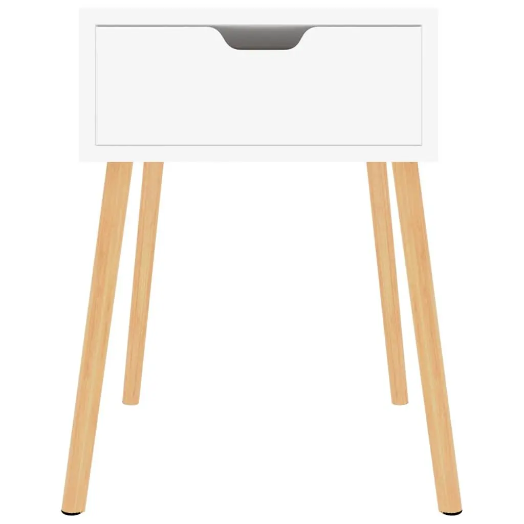 Bedside Cabinets 2 pcs White 40x40x56 cm Modern Storage Side Tables Drawers
