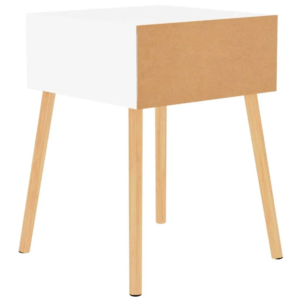 Bedside Cabinets 2 pcs White 40x40x56 cm Modern Storage Side Tables Drawers