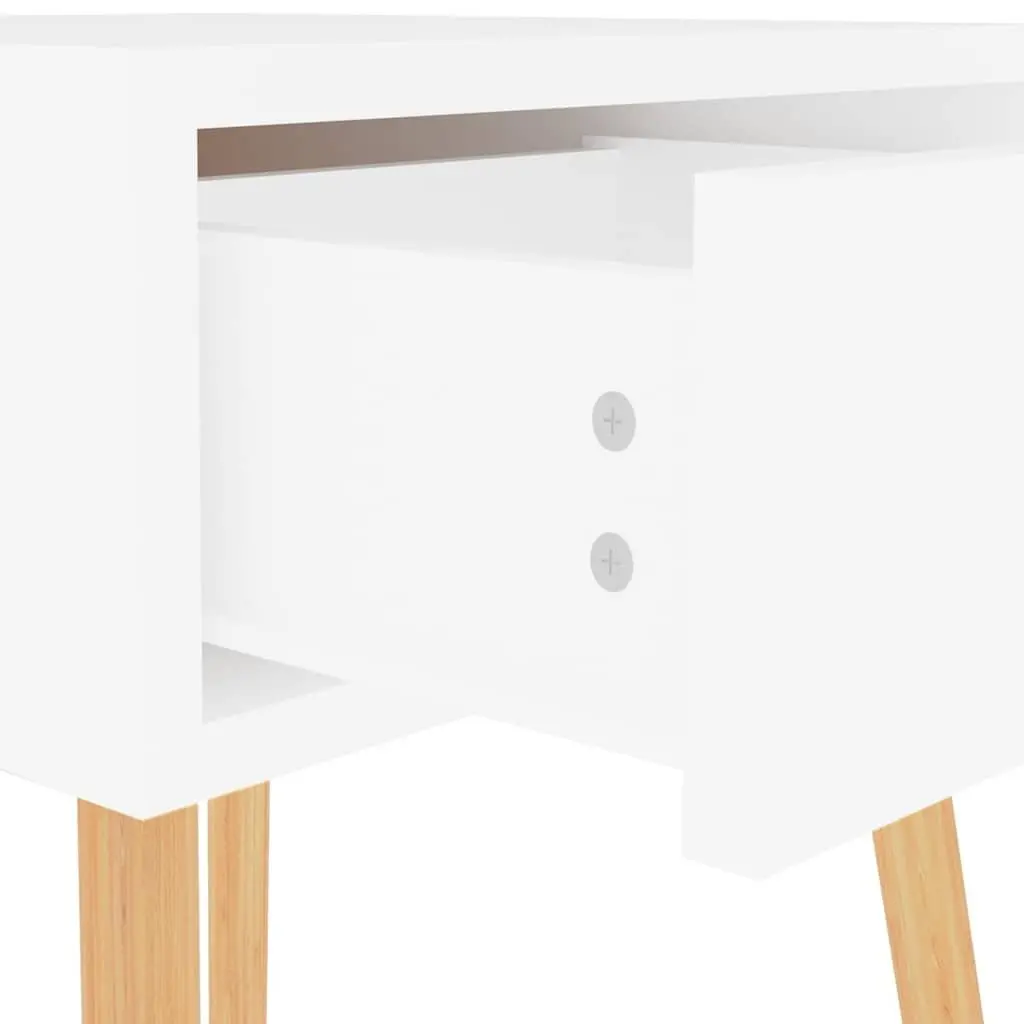Bedside Cabinets 2 pcs White 40x40x56 cm Modern Storage Side Tables Drawers