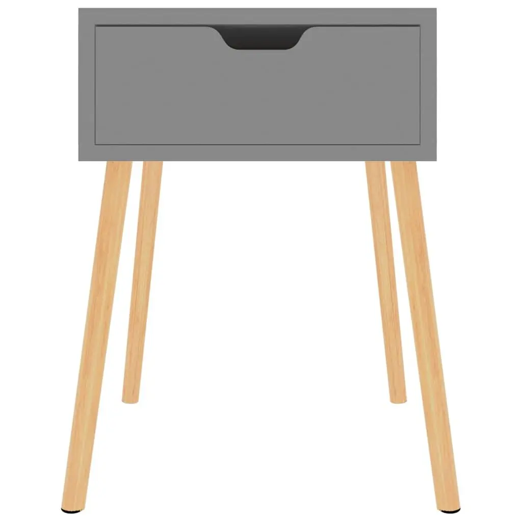 Bedside Cabinets Grey 40x40x56 cm Engineered Wood Storage Nightstand Side Table Drawer