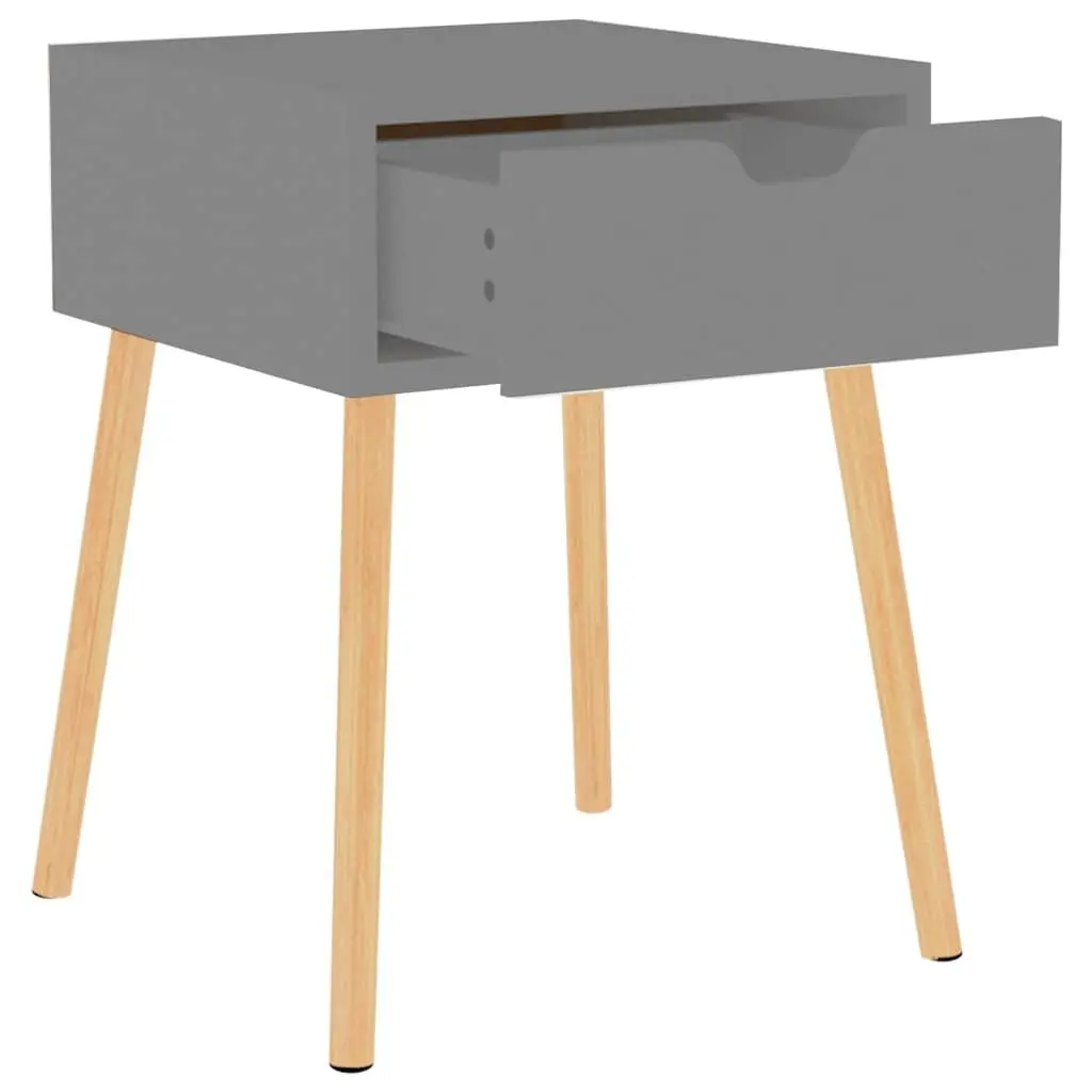 Bedside Cabinets Grey 40x40x56 cm Engineered Wood Storage Nightstand Side Table Drawer